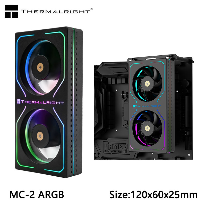 Ddr2 Ram - เทอร์มอลไรท์ MC-2 ARGB ชุดระบายความร้อนหน่วยความจำคอมพิวเตอร์ พร้อมพัดลมคู่ประสิทธิภาพสูง เหมาะสำหรับ
